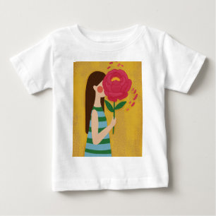 Mädchen mit Blumen Baby T-shirt