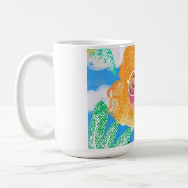 Mädchen mit Blumen Kaffeetasse (Links)
