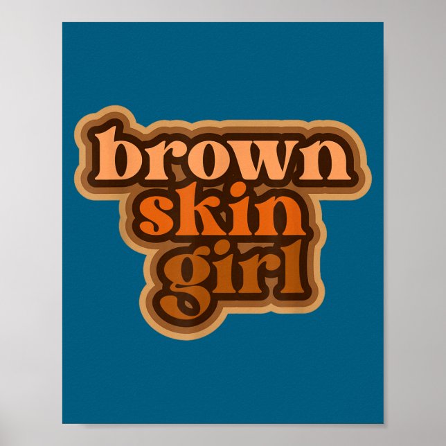 Mädchen mit brauner Haut schwarze Frau Melanin bra Poster (Vorne)