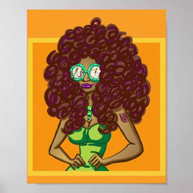 Mädchen mit Brille Poster (Vorne)