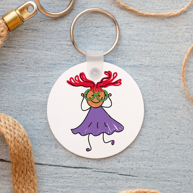 Mädchen mit Brille und Schlüsselanhänger (Von Creator hochgeladen)