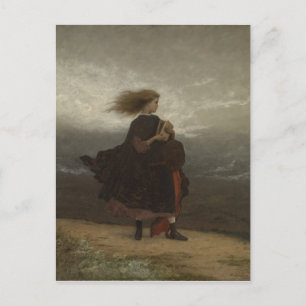 Mädchen mit Buch Johnson Gemälde Postkarte