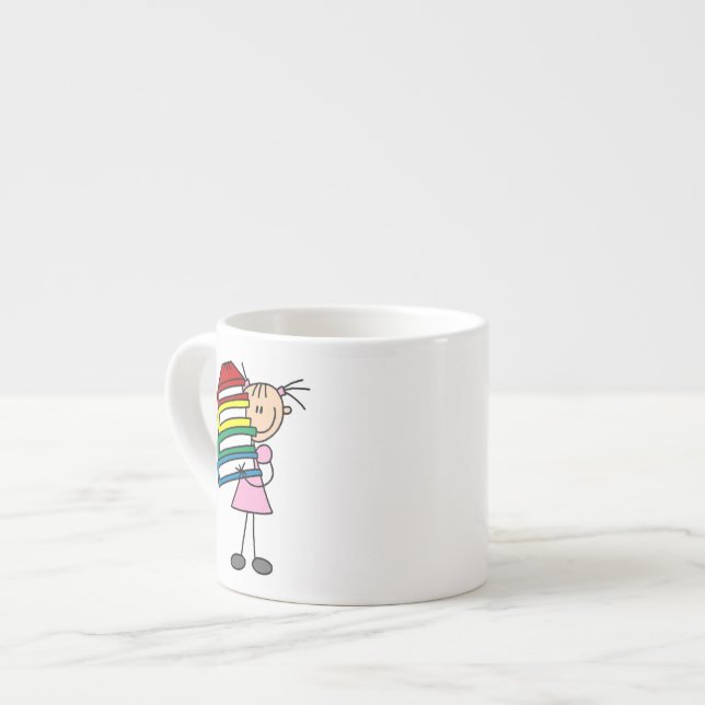 Mädchen mit Büchern Espressotasse (Vorderseite Links)