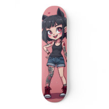 Mädchen mit Cartoon-Tattoos