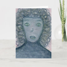 Mädchen mit Curly Hair Chalks Portrait Spirituelle