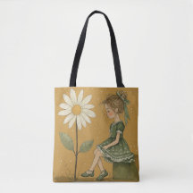 Mädchen mit Daisy-Tasche