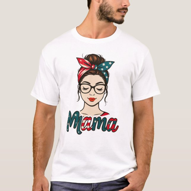 Mädchen mit dem amerikanischen Logo klassische T-s T-Shirt (Vorderseite)