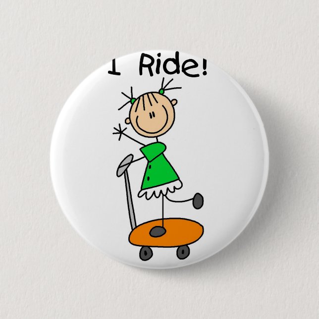 Mädchen, mit dem ich Button fahre (Vorderseite)