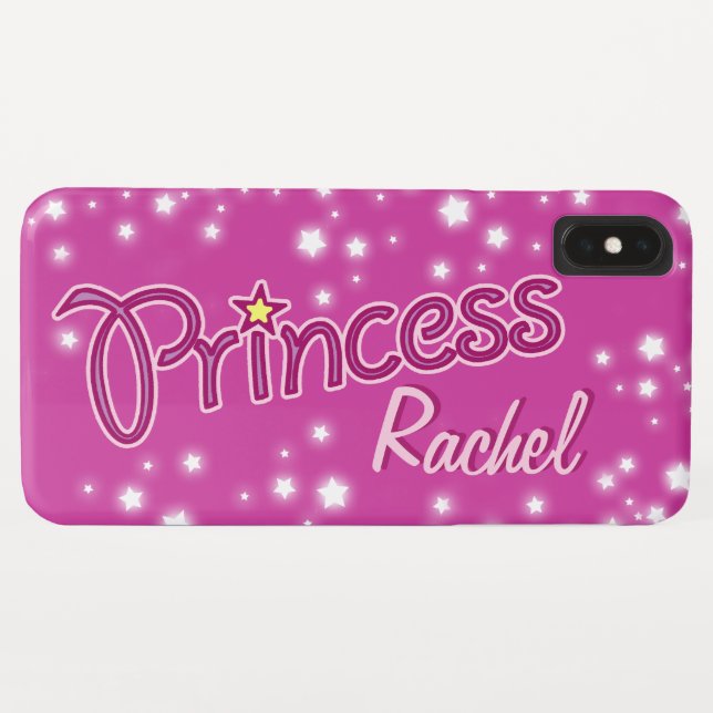 Mädchen mit dem Namen Prinzessin lila rosa Case-Mate iPhone Hülle (Rückseite (Horizontal))