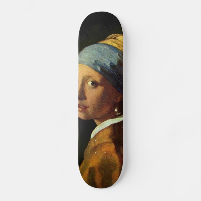 Mädchen mit dem Perlen-Ohrring Skateboard (Vorderseite)