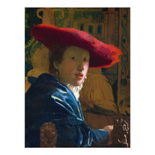 Mädchen mit dem Red Hat von Johannes Vermeer Fotodruck