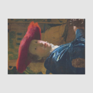 Mädchen mit dem Red Hat von Johannes Vermeer Seidenpapier
