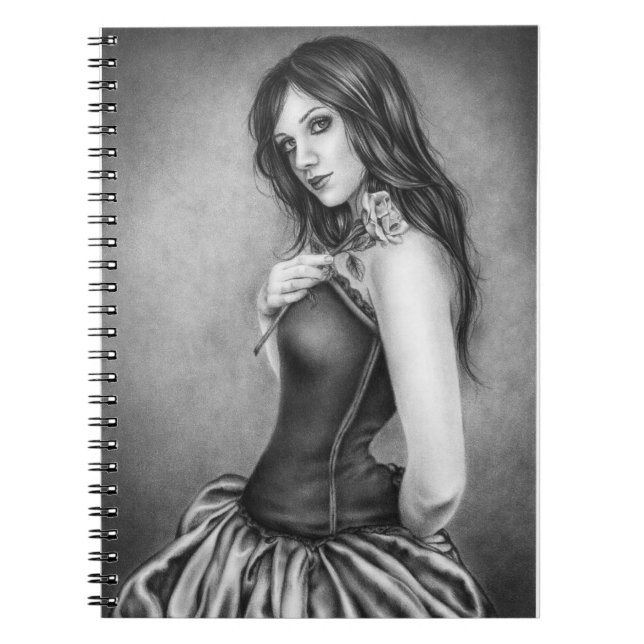 Mädchen mit dem Rose Notizbuch Notizblock (Vorderseite)