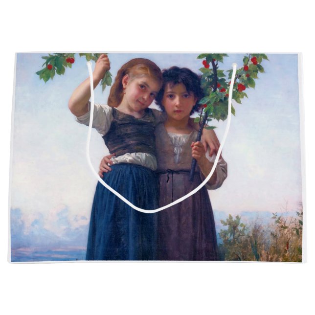 Mädchen mit dem Zweig Cherry, Bouguereau Große Geschenktüte (Vorderseite)