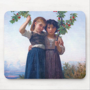 Mädchen mit dem Zweig Cherry, Bouguereau Mousepad