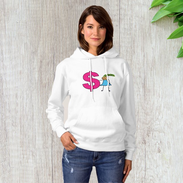 Mädchen mit einem Dollar-Zeichen Hoodie (Von Creator hochgeladen)