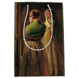 Mädchen mit einem grünen Schaf (von Joseph DeCamp) Mittlere Geschenktüte