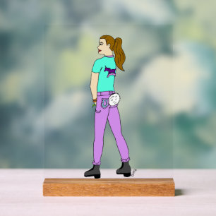 Mädchen mit einem Hasenschwanz Acrylschild