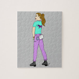 Mädchen mit einem Hasenschwanz Puzzle