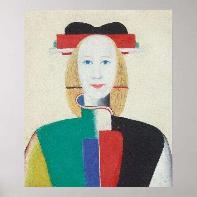 Mädchen mit einem Kamm im Haar Poster (Vorne)