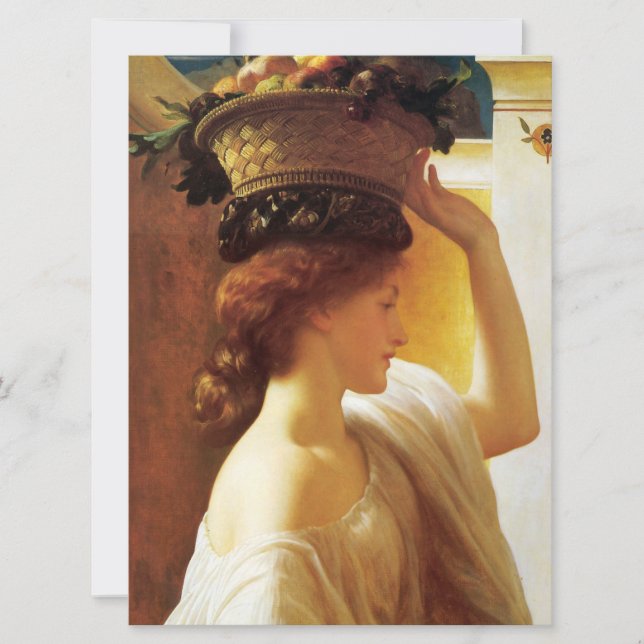Mädchen mit einem Obstkorb (von Frederic Leighton) Karte (Vorderseite)