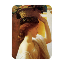 Mädchen mit einem Obstkorb (von Frederic Leighton) Magnet