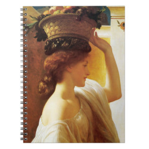 Mädchen mit einem Obstkorb (von Frederic Leighton) Notizblock