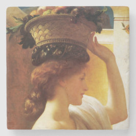 Mädchen mit einem Obstkorb (von Frederic Leighton) Steinuntersetzer