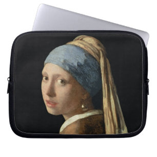 Mädchen mit einem Perlen-Ohrring, c.1665-6 (Öl a Laptopschutzhülle