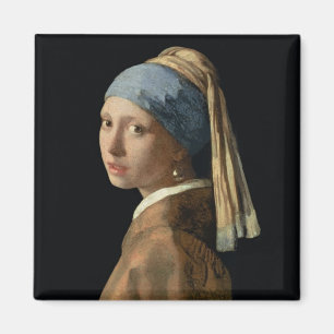 Mädchen mit einem Perlen-Ohrring, c.1665-6 (Öl a Magnet