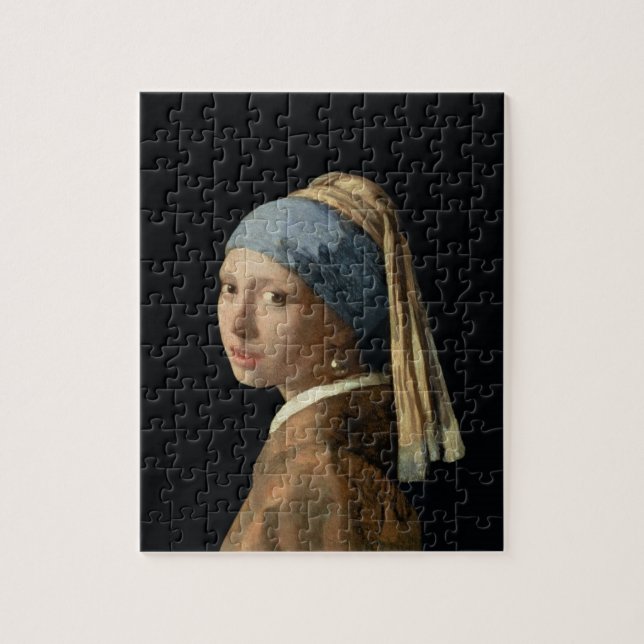 Mädchen mit einem Perlen-Ohrring, c.1665-6 (Öl auf Puzzle (Vertikal)