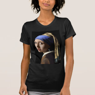 Mädchen mit einem Perlen-Ohrring T-Shirt
