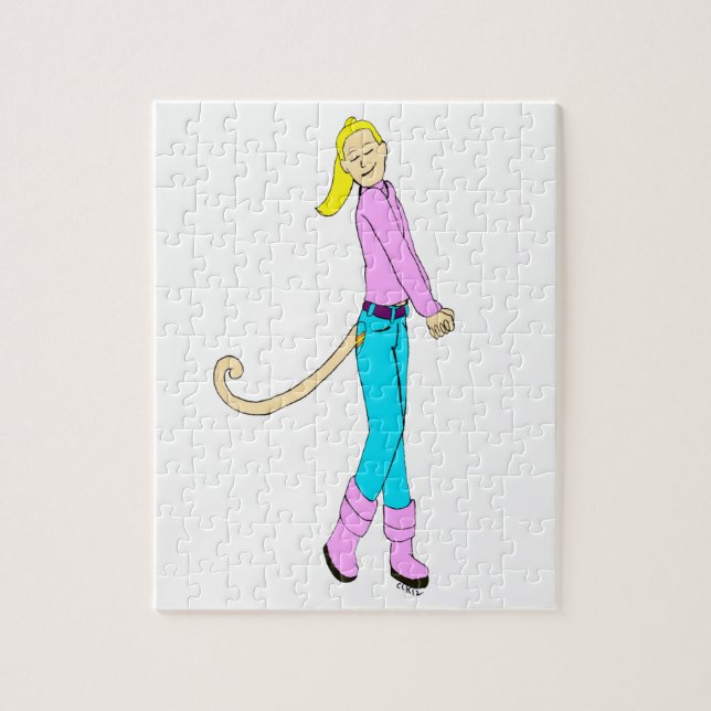 Mädchen mit einem Schwanz Puzzle (Vertikal)