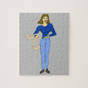 Mädchen mit einem Schwanz Puzzle