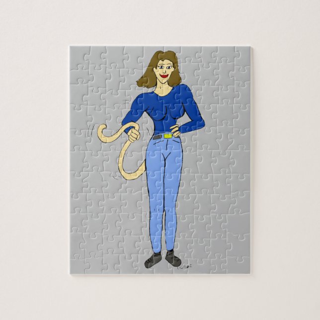 Mädchen mit einem Schwanz  Puzzle (Vertikal)
