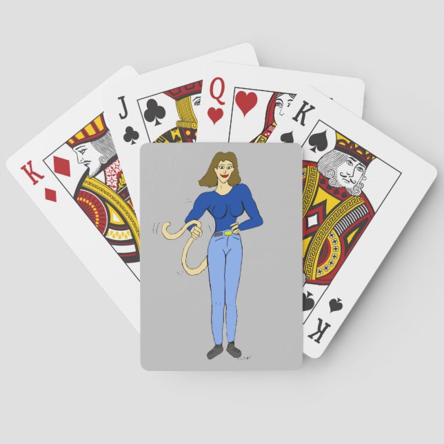 Mädchen mit einem Schwanz Spielkarten (Rückseite)