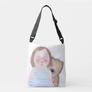 Mädchen mit einem überdruckbaren Cross-Body-Bag Tragetaschen Mit Langen Trägern