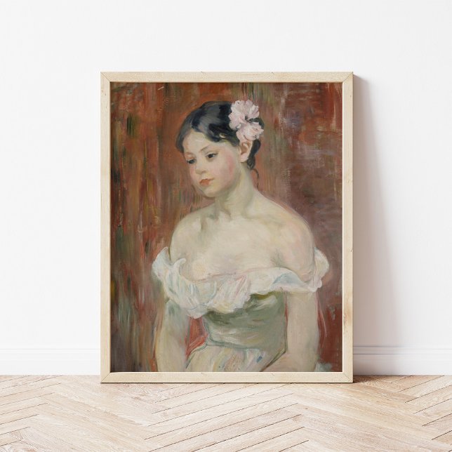 Mädchen mit einer Blume im Haar | Berthe Morisot Poster (Von Creator hochgeladen)