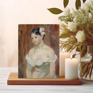 Mädchen mit einer Blume im Haar   Berthe Morisot Postkarte