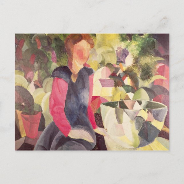 Mädchen mit einer Fischschüssel, 20. Jahrhundert Postkarte (Vorderseite)