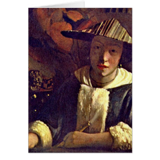 Mädchen mit einer Flöte durch Johannes Vermeer