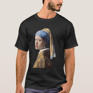 Mädchen mit einer Perle, die Print Vermeer Art Tea T-Shirt