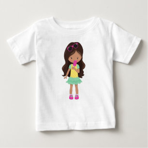 Mädchen mit Eiscreme, Latina Girl, Niedliches Mädc Baby T-shirt