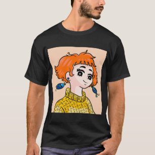 Mädchen mit Fischohrringen T-Shirt