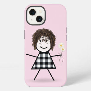 Mädchen mit Gänseblümchenstrauß iPhone 13 Hülle