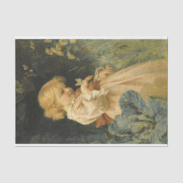 Mädchen mit gelbem Schmetterling (von Frederick Mo Seidenpapier