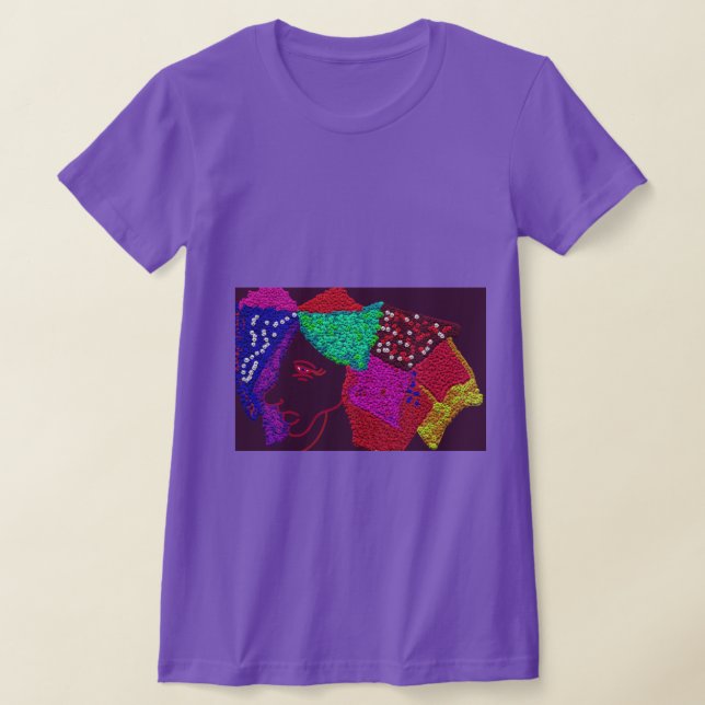 Mädchen mit gepolstertem Haar T-Shirt (Ablage )