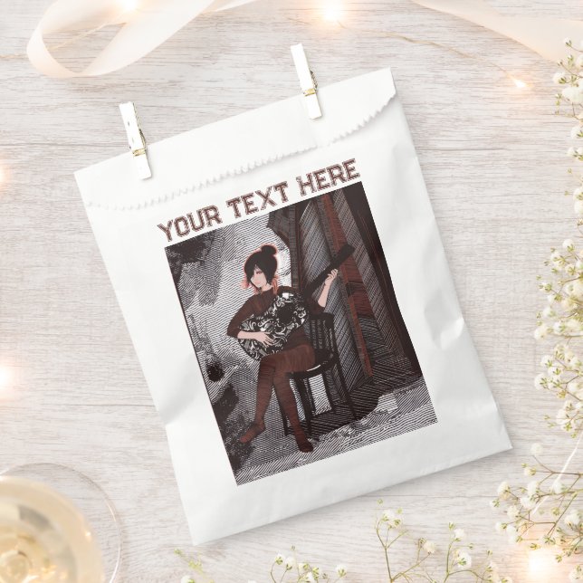 Mädchen mit Gitarre  Geschenktütchen (Ausgeschnitten)