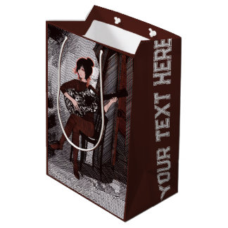 Mädchen mit Gitarre Mittlere Geschenktüte