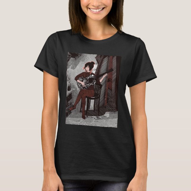 Mädchen mit Gitarre T-Shirt (Vorderseite)
